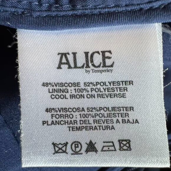 Alice by Temperley V-neck Blue Jumpsuit, Sz 8 - Picture 4 of 5